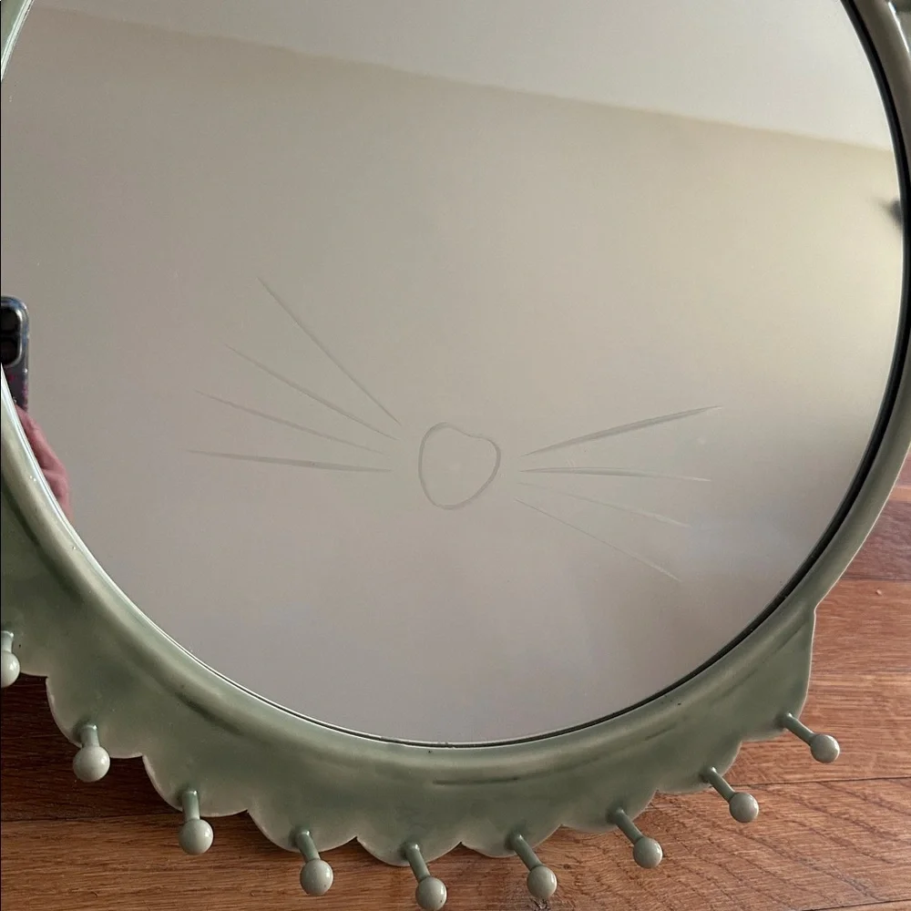 Retired Pottery Barn Kids Kitty Mirror with Hooks